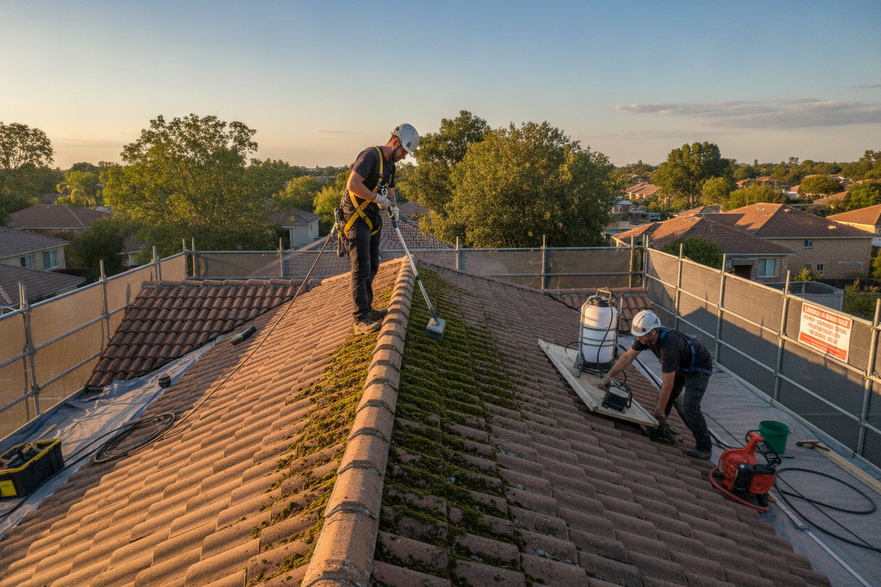 Artisan Couvreur du Gard en action